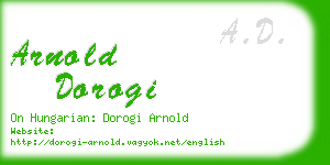arnold dorogi business card